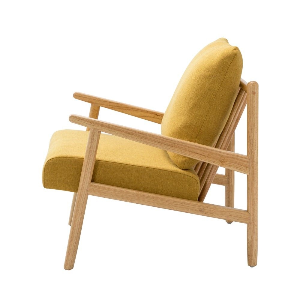Set of 2 Leucono Contemparary style Accent Armchair with Rattan Design | Karat Home-MUSTARD