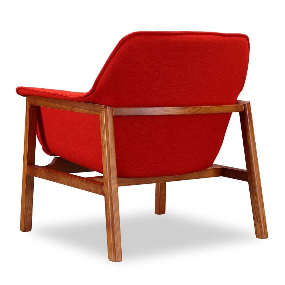 Set of 2 Miller Linen Weave Accent Chairs Burnt Orange - Manhattan Comfort