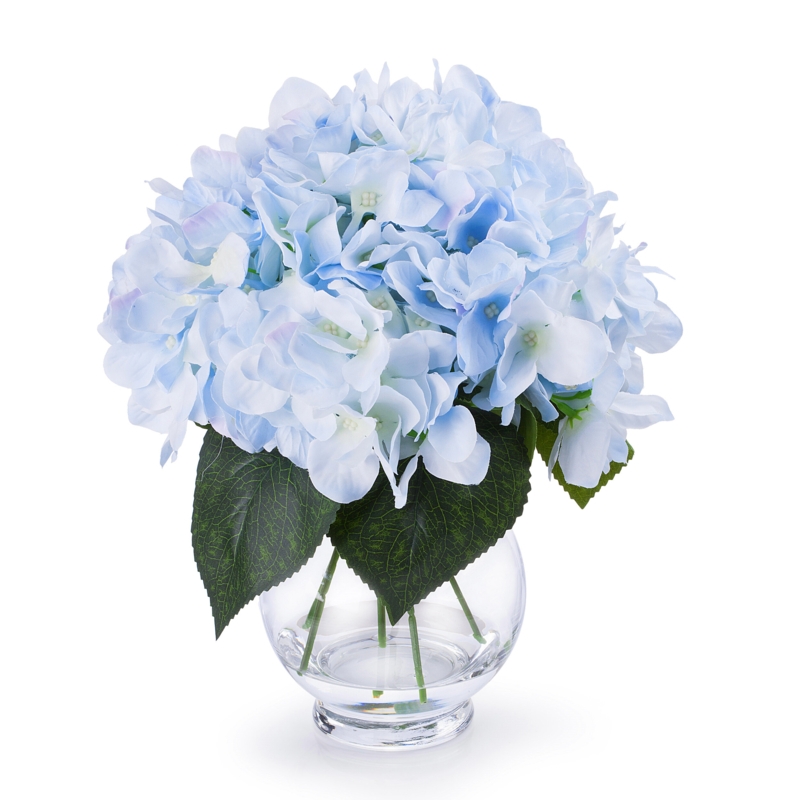 Silk Hydrangea Arrangement in Vase