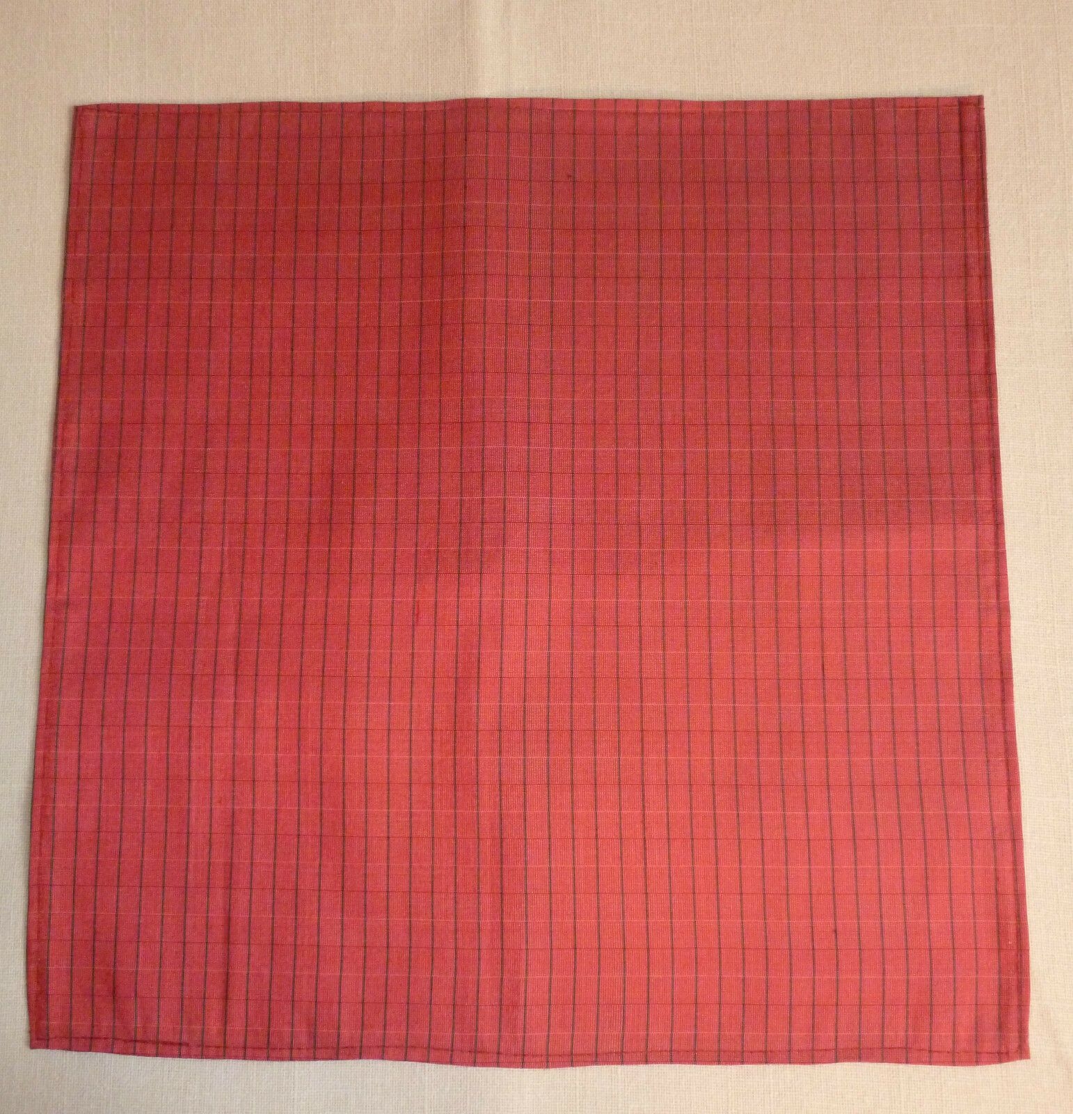 Silk Mens Top Pocket Handkerchief Red/black Checks On Red Background