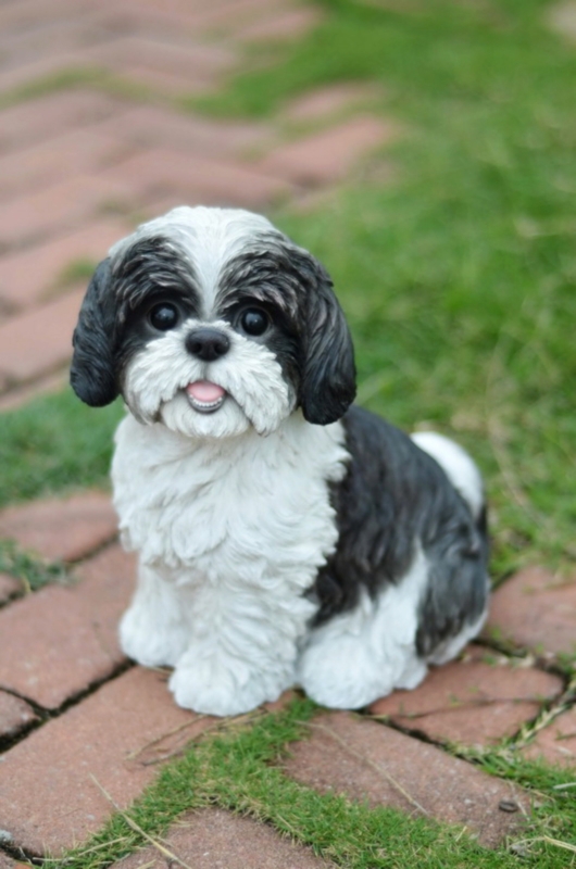 Sitting Dog Shih Tzu Statue