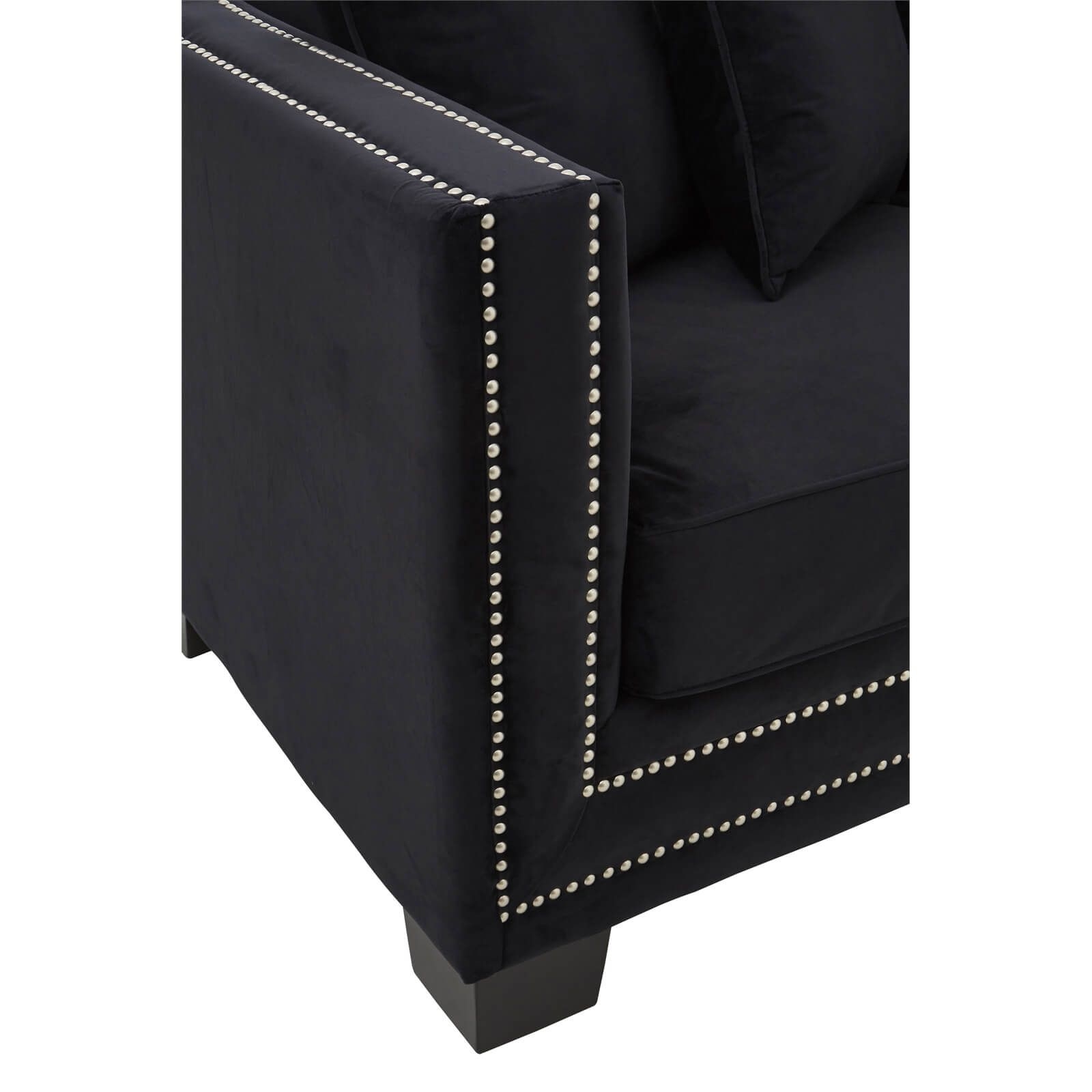 Sofia 2 Seater Velvet Sofa - Black