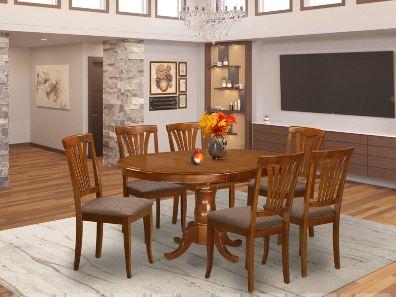 Stella 7 - Piece Extendable Solid Wood Pedestal Leg Dining Set