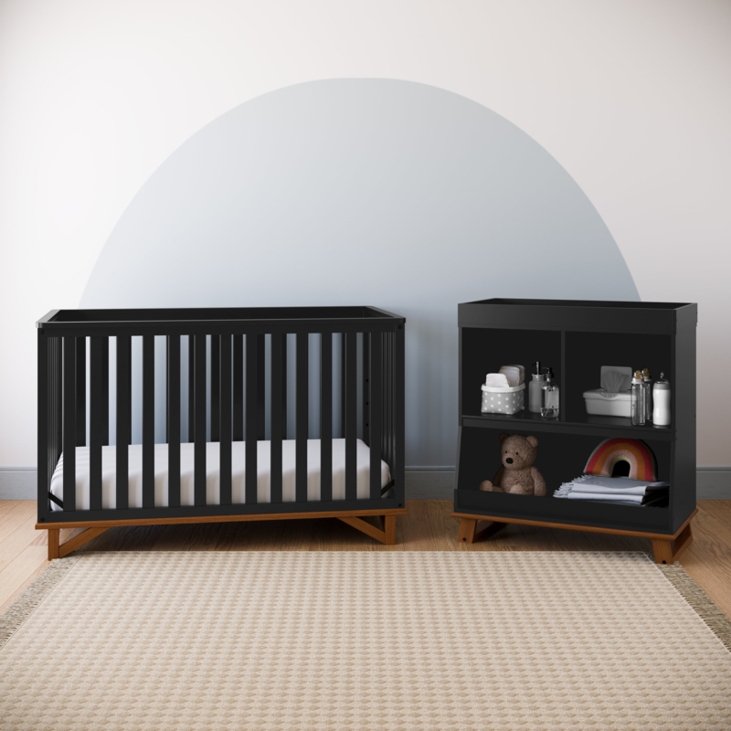 Storkcraft Santa Monica Crib and Modern Changing Table 2-Piece Nursery Set