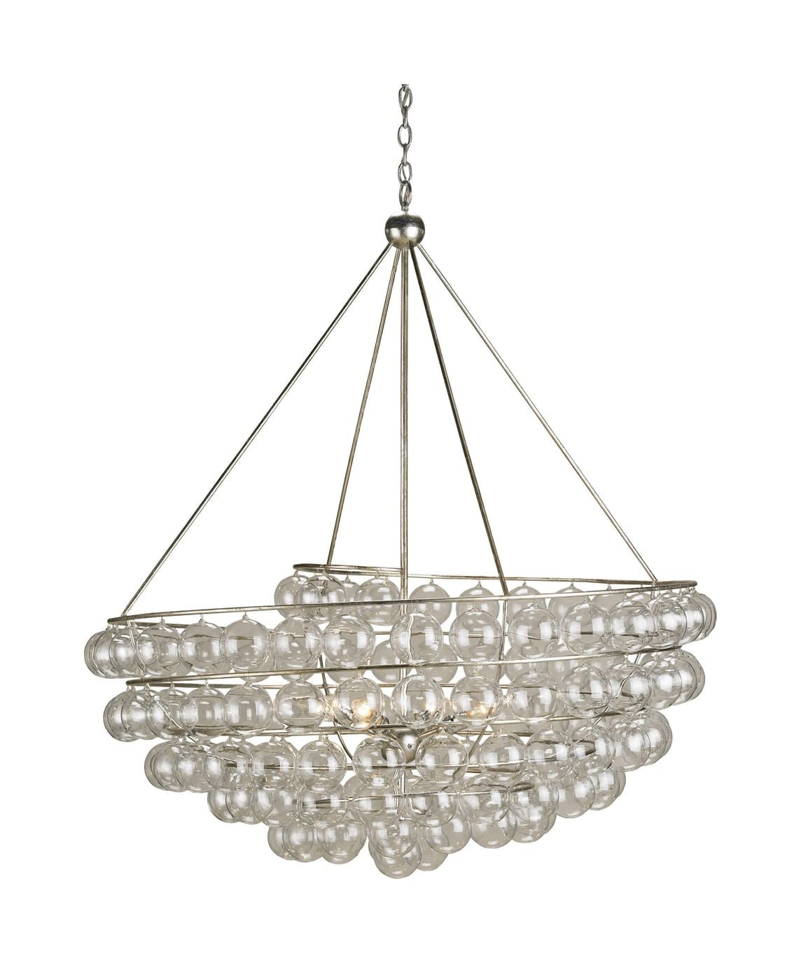 Stratosphere Chandelier - Finish: Contemporary Silver Leaf