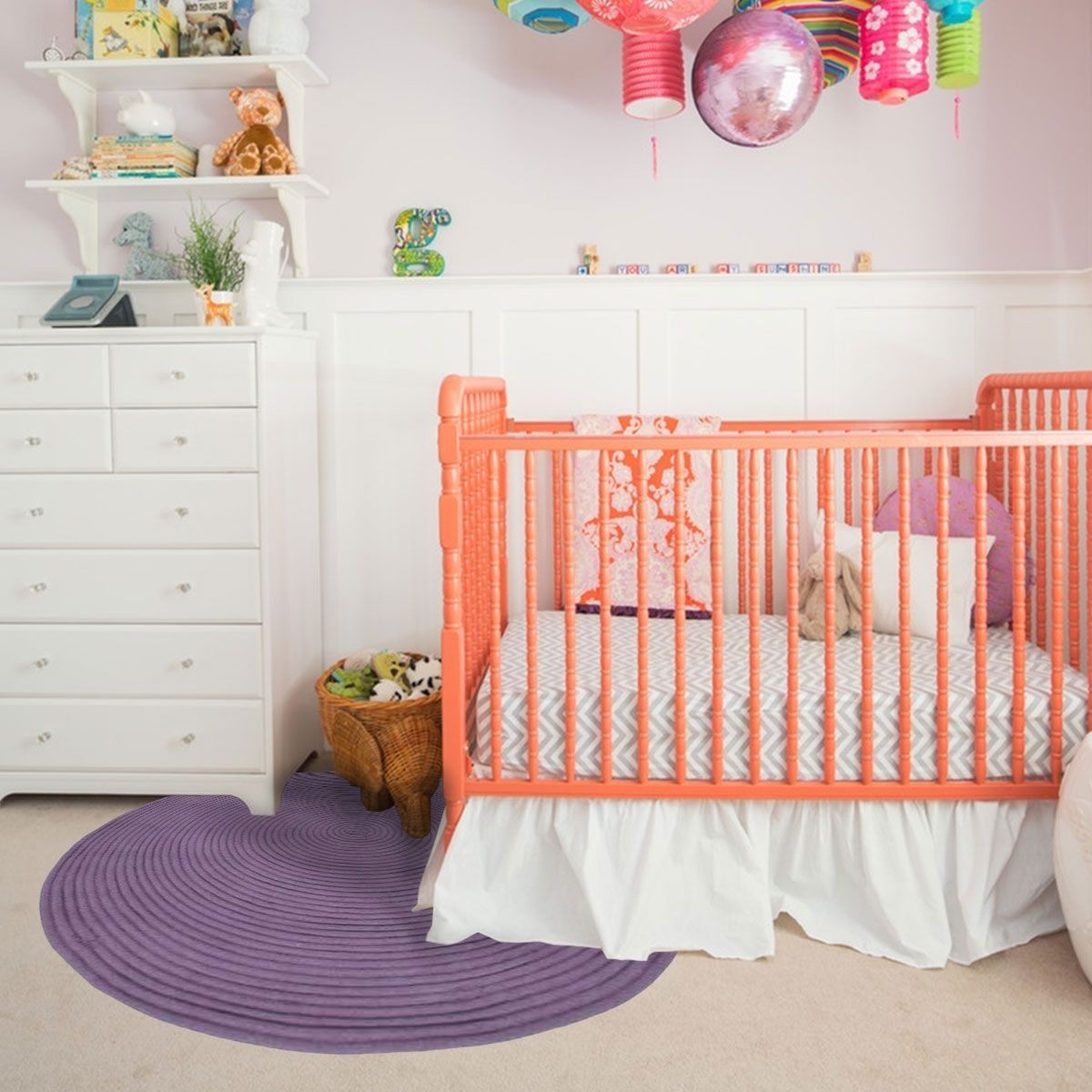 Tapis En Coton Rversible Effet Cdage Lilas
