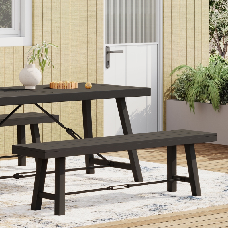 Testwuide Metal Outdoor Bench