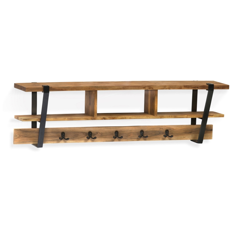 Tindal Solid Wood Wall 5 - Hook Wall Mounted Coat Rack