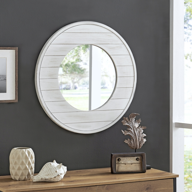 Tolan Shiplap Coastal Distressed Accent Mirror