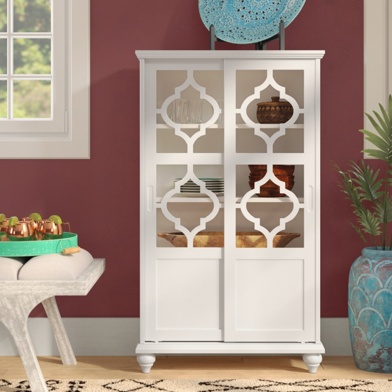 Toler 2-Door Curio Bookcase Cabinet