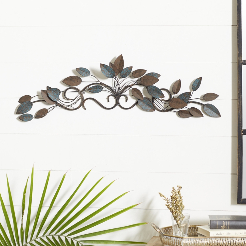 Traditional Plants u0026 Flowers Wall Decor on Metal