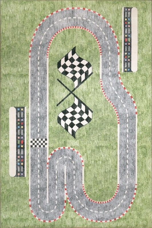 Trym Rectangle No Pattern Machine Woven Polyester Rug