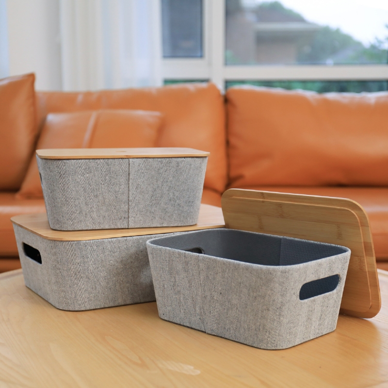 Urban Tweed Fabric Storage Basket Set