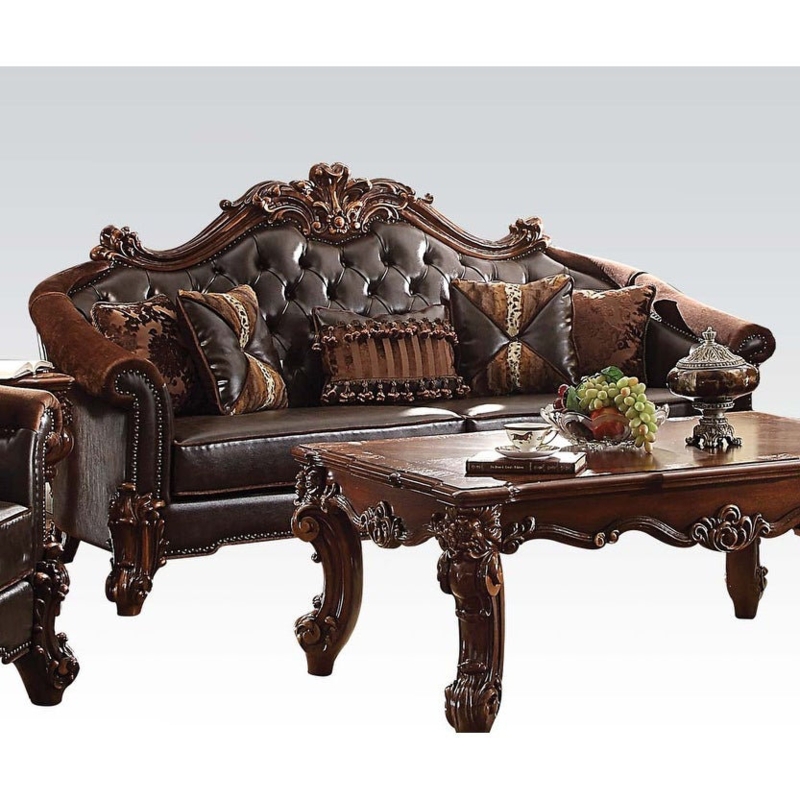 Vendome 89'' Faux Leather Sofa