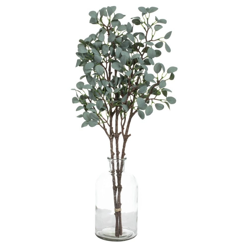 Vickerman 22" Artificial Gray Green Eucalyptus Branch, Set of 3