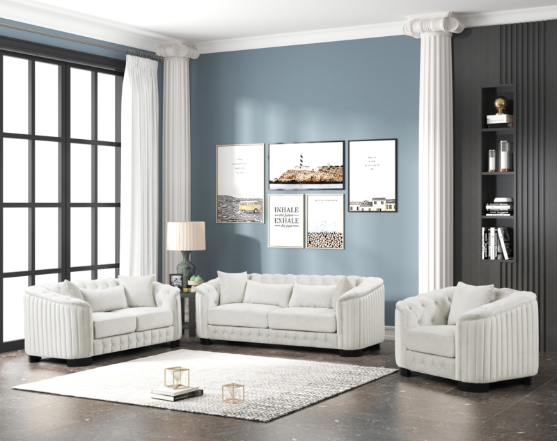 Wanda 3 - Piece Velvet Living Room Set