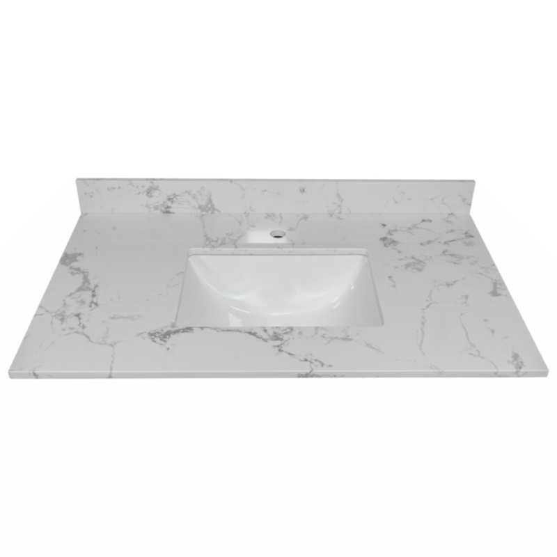 Wenty 26.83'' Stone Rectangular Trough Bathroom Sink