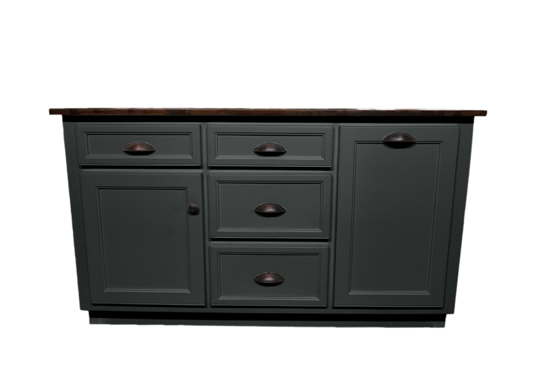 Zefirino Solid Wood Kitchen Island