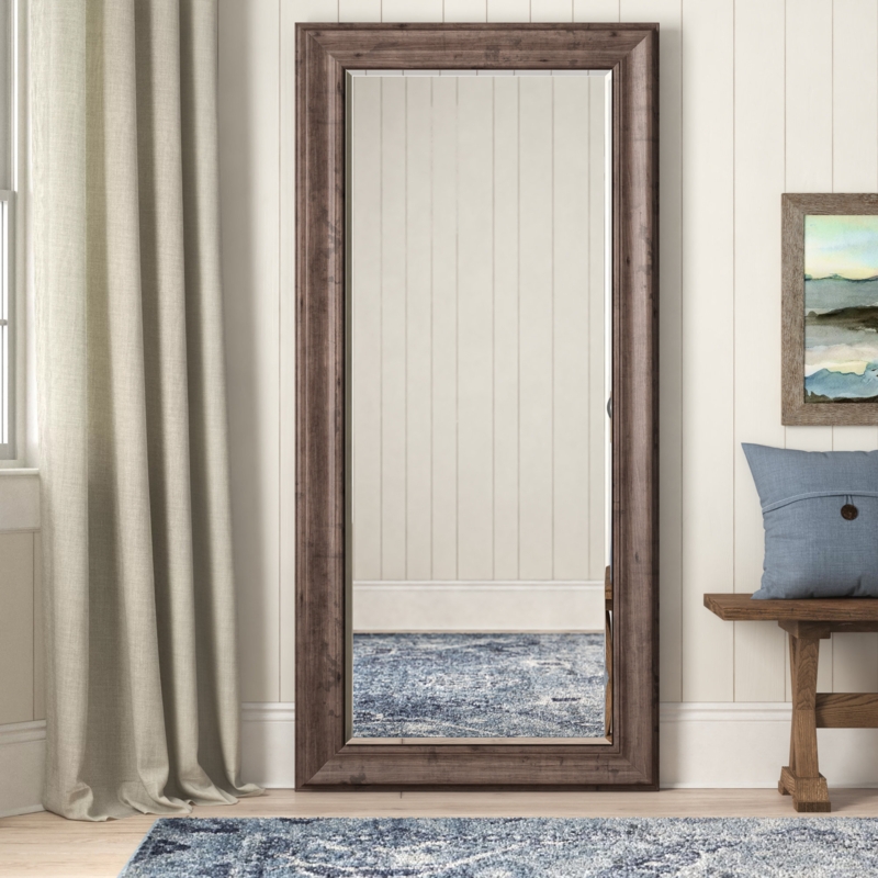 Zenith Wood Flat Floor Mirror