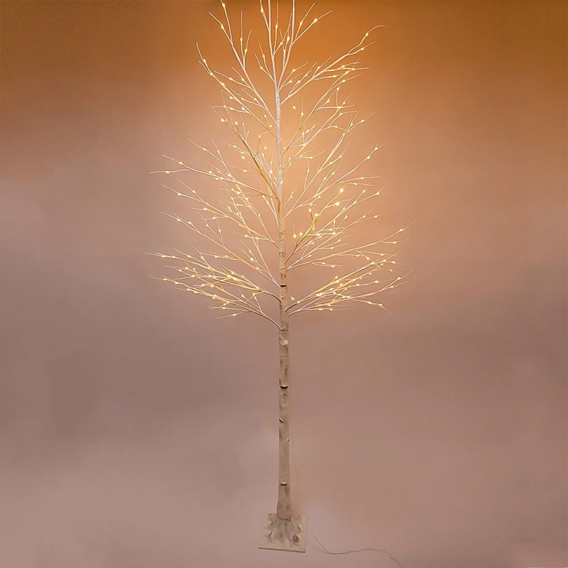 10' Lighted Birch Christmas Tree