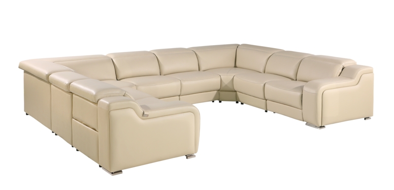 1116 8 - Piece Leather Power Reclining Sectional