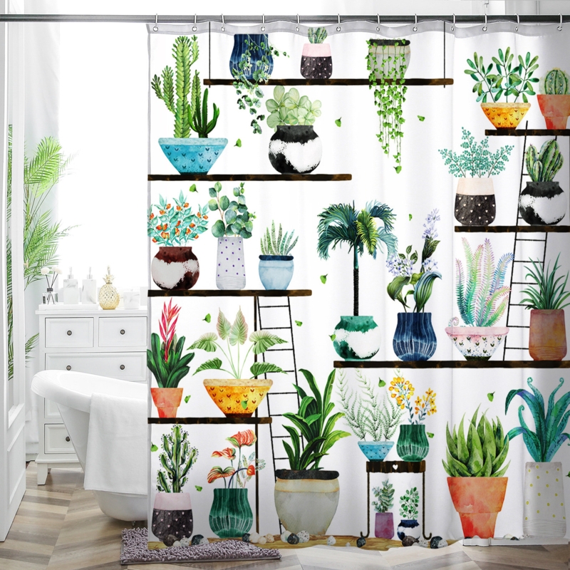 13 Piece Shower Curtain Set + Hooks