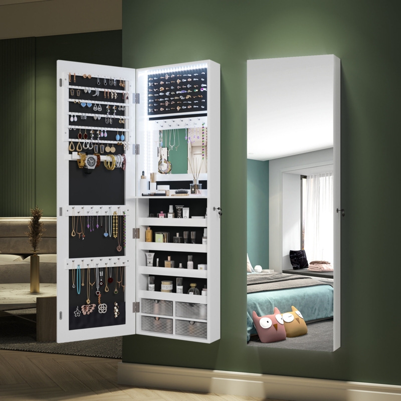 14.5'' Wide Jewelry Armoire with Mirror