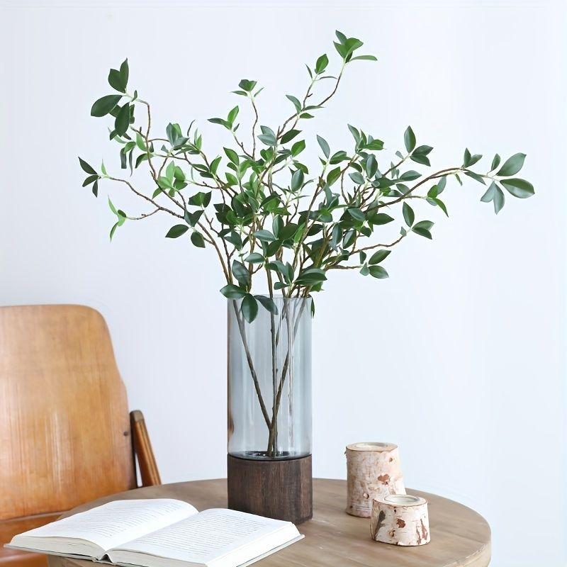 1pc Branche D'arbre Artificielle, Branche D'arbre  Toucher Rel, Tiges De Verdure Fausses En Soie Pour Les Vases, Les Arrangements Floraux, Les Bouquets De Mariage, La Dcoration De Verdure, La Dcoration De Chambre, La Dco