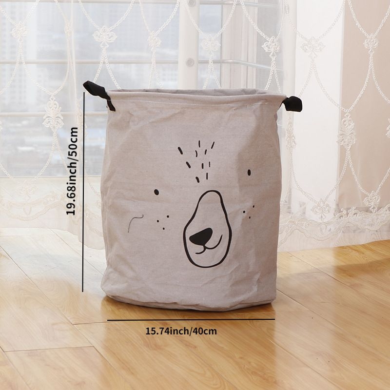 1pc Laundry Hamper, Foldable Laundry Basket, Large Capacity Laundry Hamper, Dirty Clothes Storage Organizer, Clothe Kid Toy Sundries Storage Bag