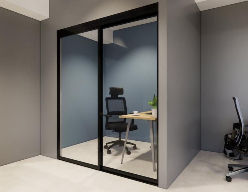 2-Panel Sliding Clear Glass Entrance Door Kit: Sleek, Functional, and Versatile