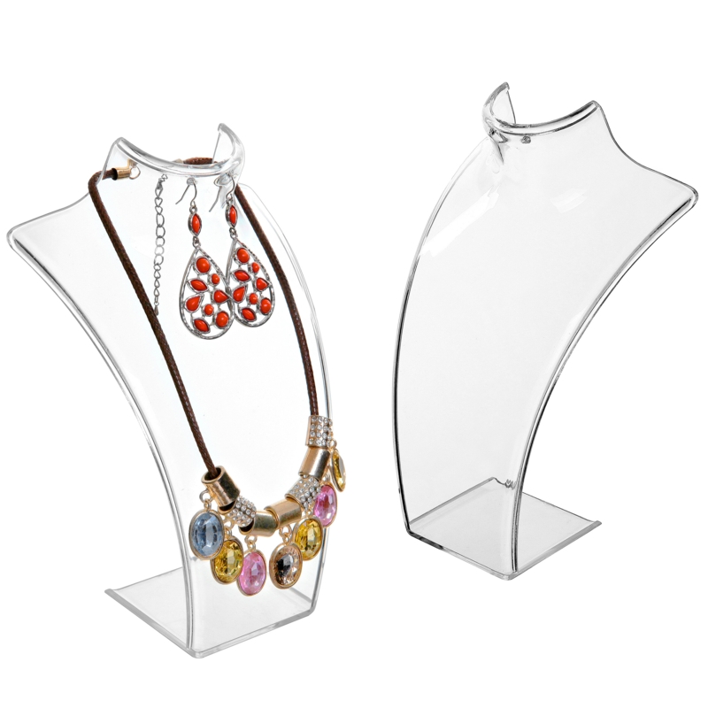 2 Pcs Acrylic Necklace Jewelry Stand (Set of 2)