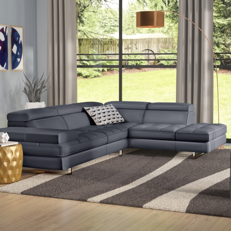 2 - Piece Leather Sectional