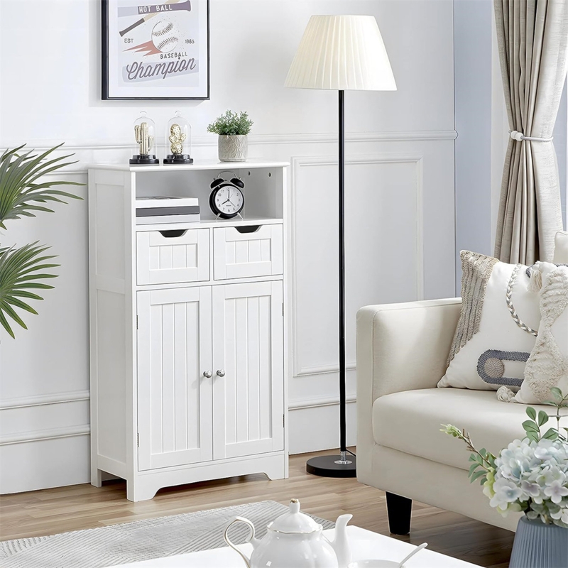 24" W x 41" H x 12" D Free-standing Bathroom Storage Cabinet With 2 Drawers