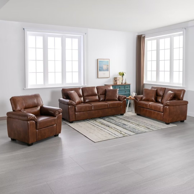 3 - Piece Faux Leather Living Room Set