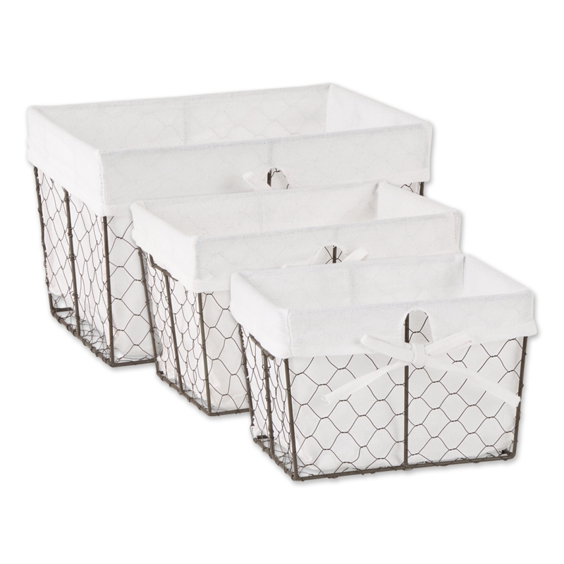 3 Piece Wire Basket Set