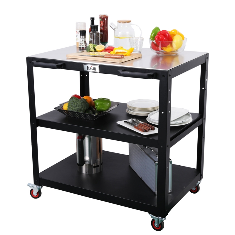 35" 3-Shelf 304 Stainless Steel Modular Outdoor Kitchen Bar