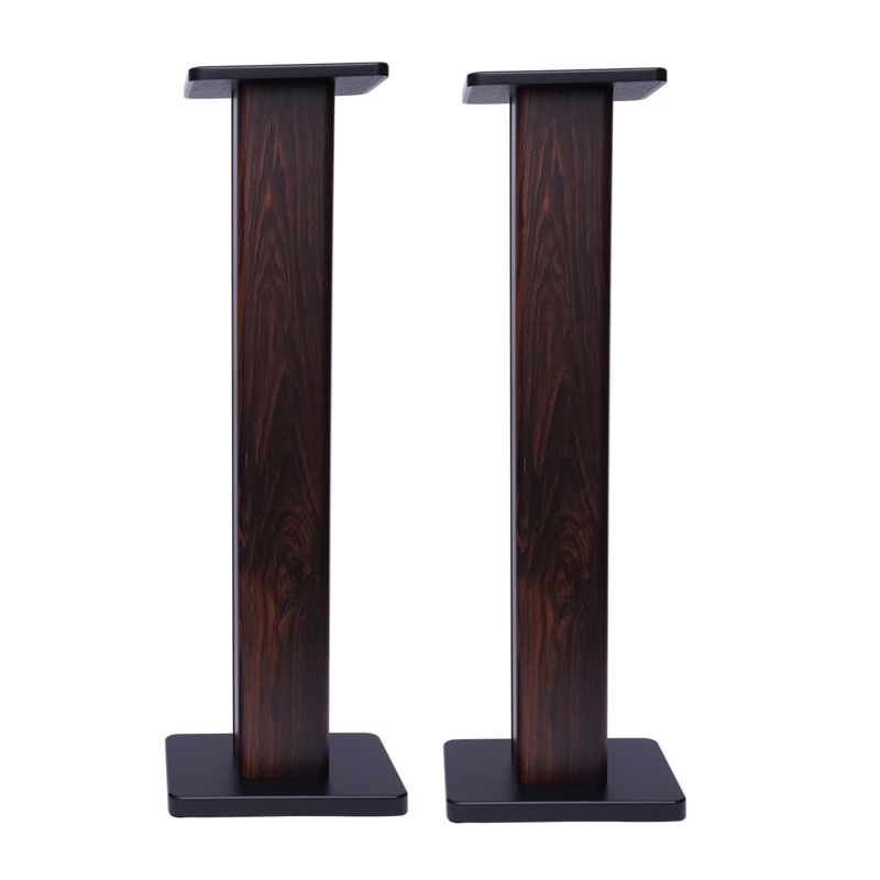 36" Wood Bookshelf Speaker Stands 1 Pair Stands For Surround Sound Home Theater (Set of 2)