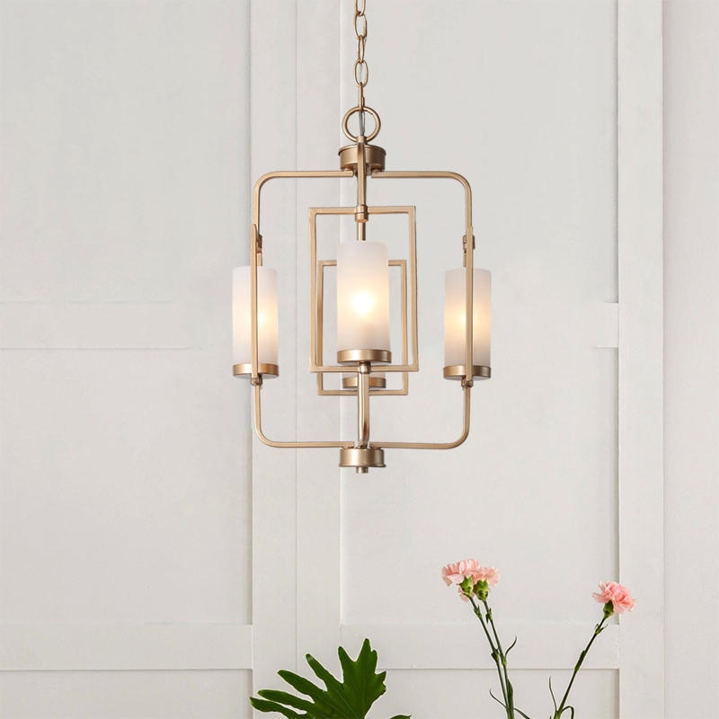 4- Light Unique Geometric Chandelier