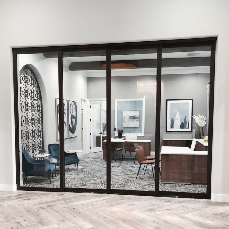 4-Panel Clear Glass Sliding Room Divider: Fast Setup, Quality, Smart Design