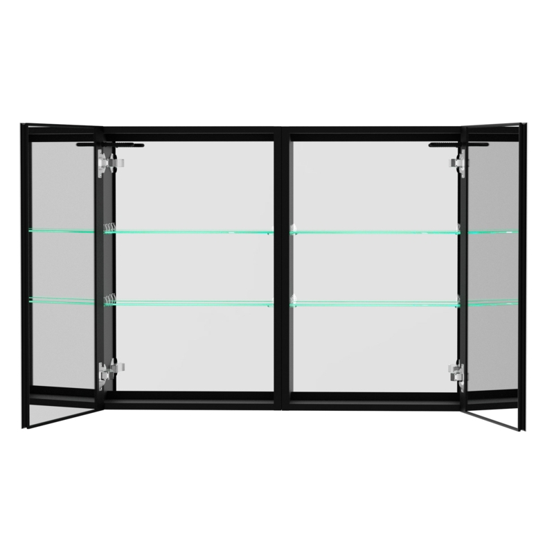 40'' W 30'' H Surface Framed Medicine Cabinet with Mirror and 6 Shelves