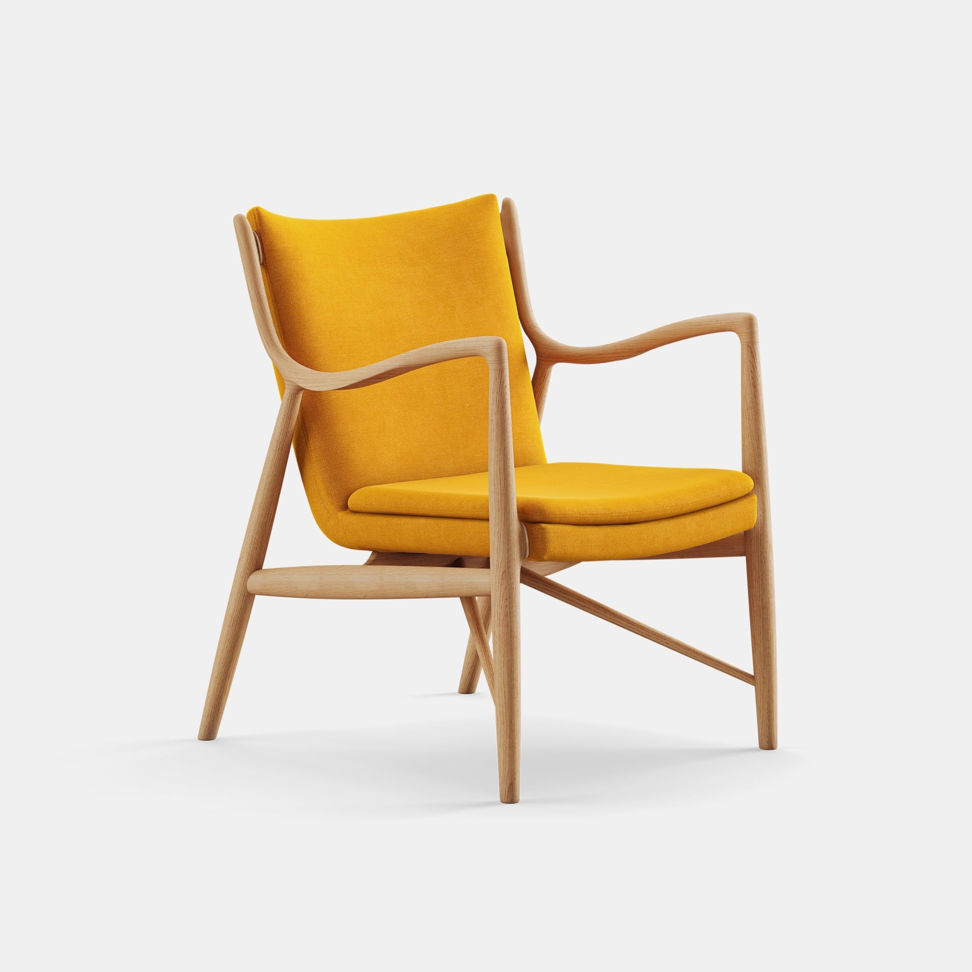 45 Armchair - Clear Oak / Cast Iron Watercolour