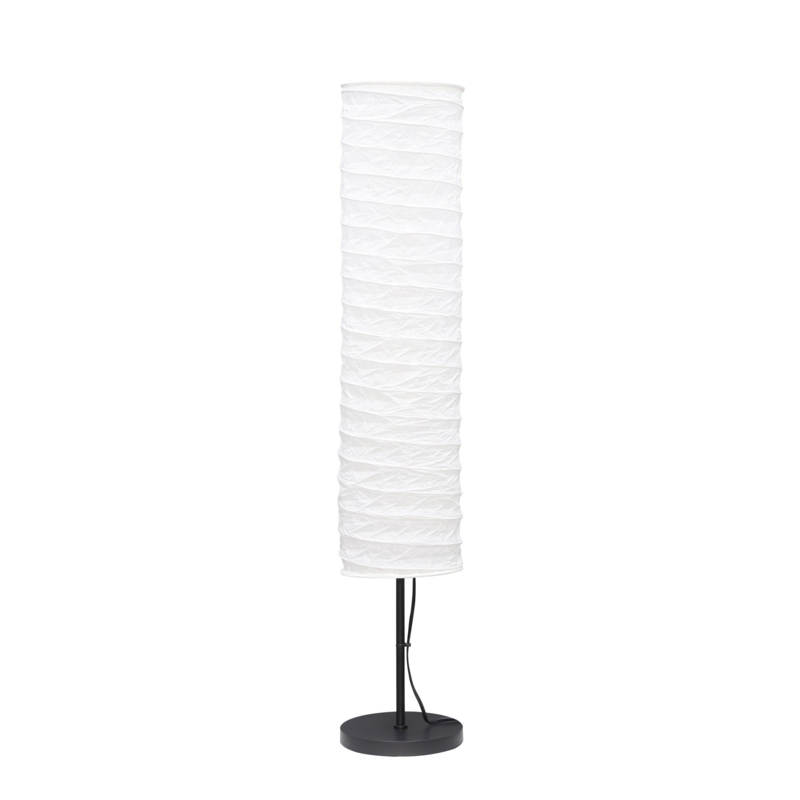 46'' Black Column Floor Lamp Set