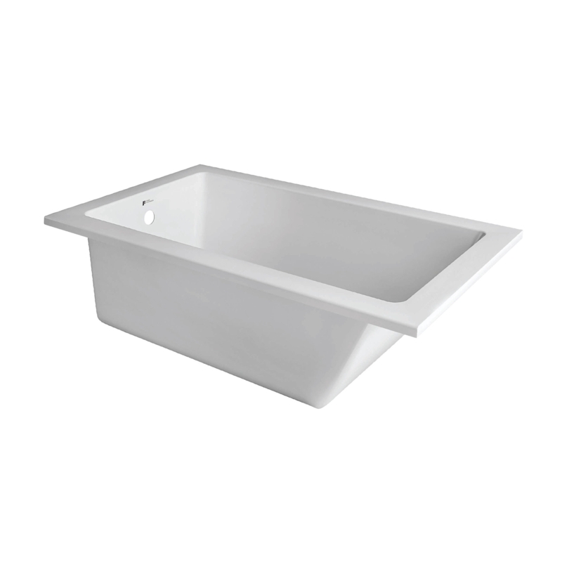 48" x 32" Drop-In Soaking Bathtub