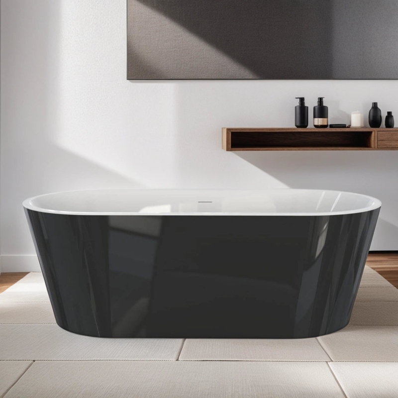 54.1'' x 29.1'' Freestanding Soaking Acrylic Bathtub