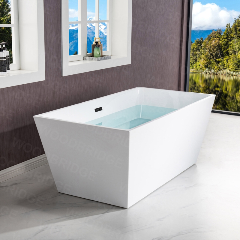 59'' x 29.5'' Freestanding Soaking Acrylic Bathtub