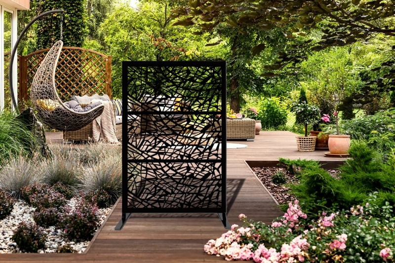 6.5 ft. H x 4 ft. W Laser Cut Metal Privacy Screen