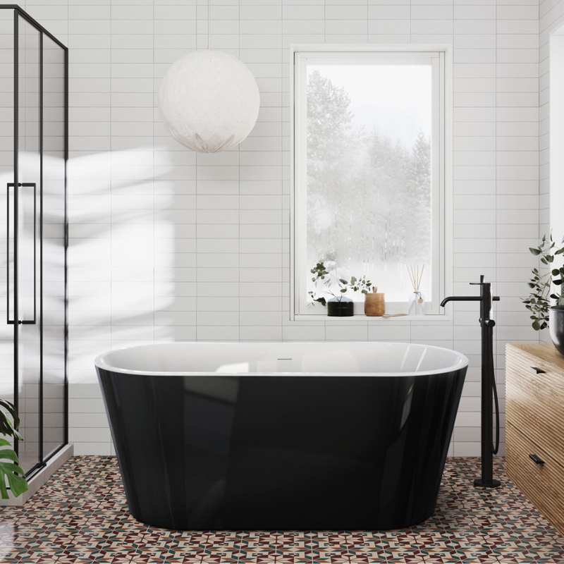 60'' x 29'' Freestanding Soaking Acrylic Bathtub