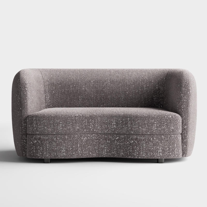 63'' Tuxedo Arm Curved Loveseat