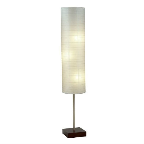 67'' Black Column Floor Lamp Set