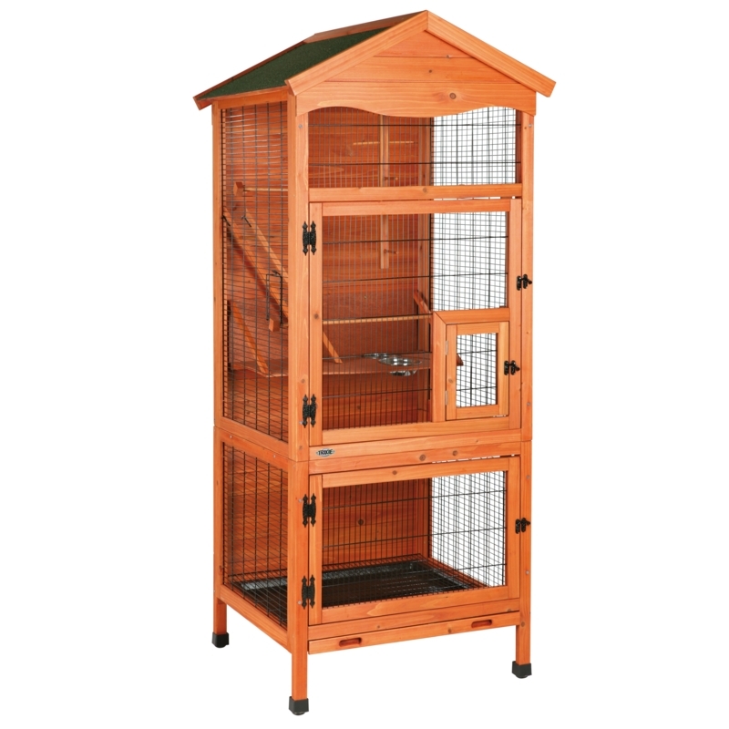 70.75'' Wood Pointed Top Flight Cage with Stand